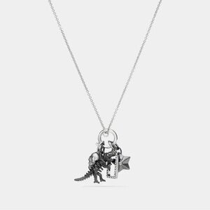 NWOT Authentic Coach Rexy Skull Charm Necklace